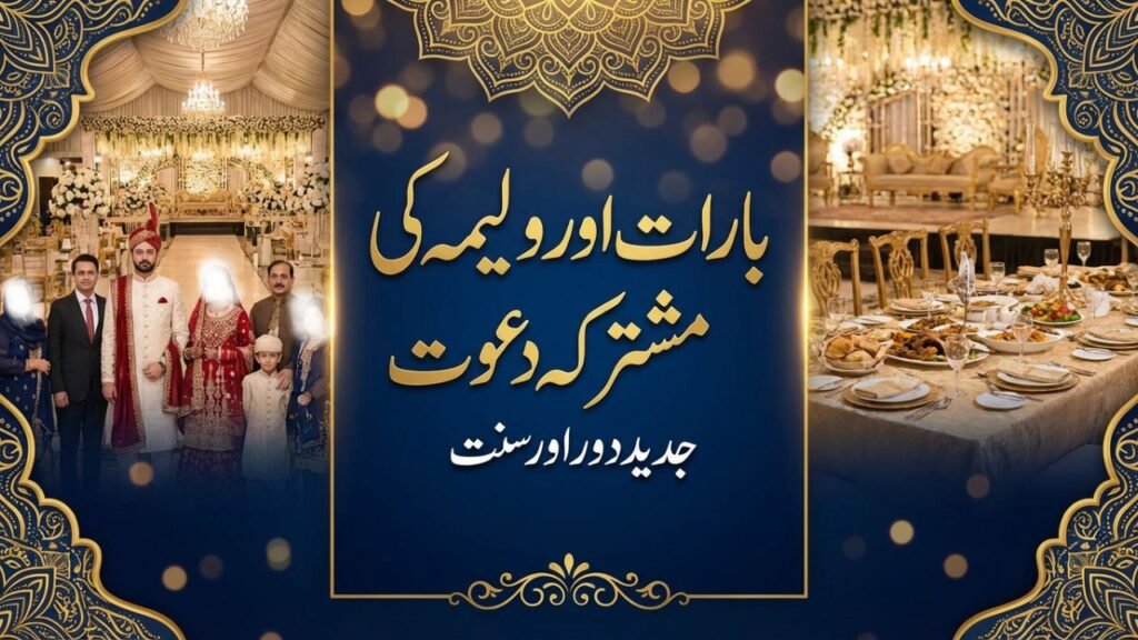 بارات اور ولیمہ کی مشترکہ دعوت (Joint Event)