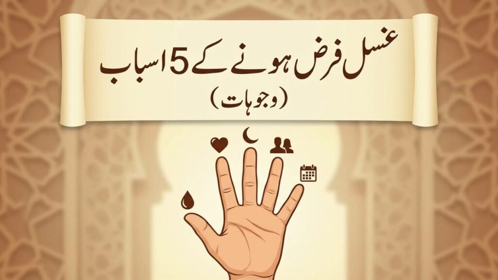 غسل فرض ہونے کے 5 اسباب (وجوہات)