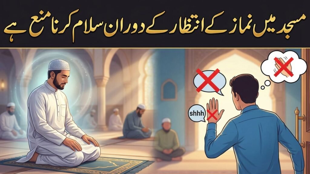 مسجد میں نماز کے انتظار کے دوران سلام کرنا منع ہے 