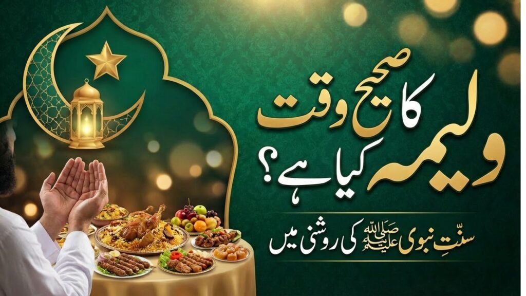 ولیمہ کا صحیح وقت کیا ہے؟