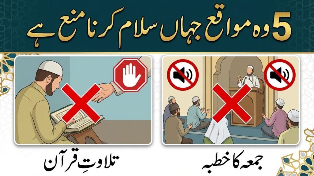 کن حالات میں سلام کرنا منع ہے